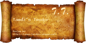 Tamás Teodor névjegykártya
