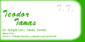 teodor tamas business card