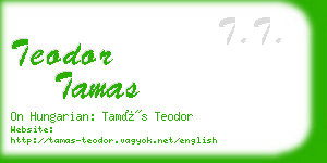 teodor tamas business card